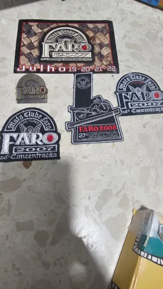Lote 4 parches Moto Clube Faro