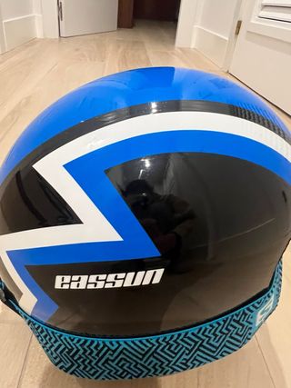 Casco de esquí Eassun azul y negro para niño
