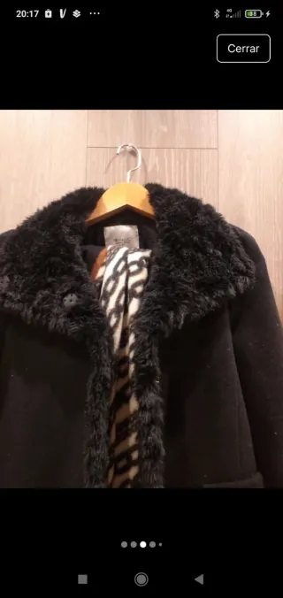 Abrigo paño Zara Trafaluc negro
