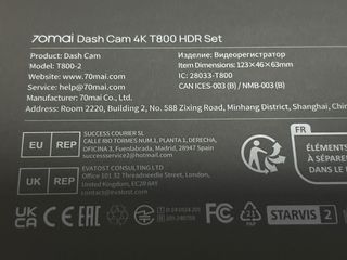 70mai T800 -2 v2 4K dashcam + RC24