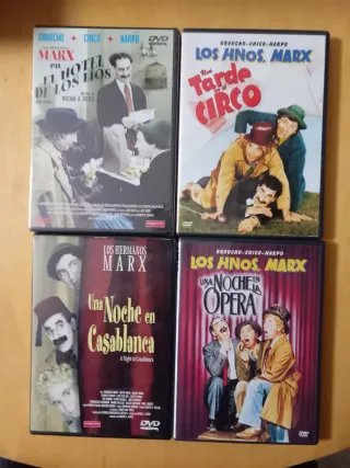 Lote 4 Películas DVD Hermanos Marx + 1 GRATIS