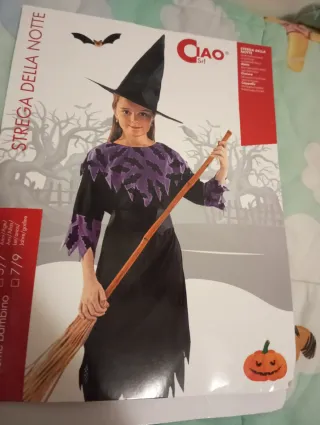 Vestito Carnevale Strega Nero Viola