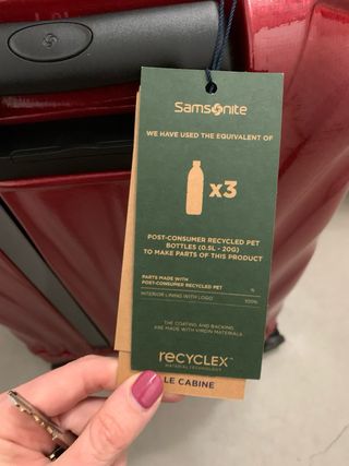 Maleta de cabina rígida Samsonite roja