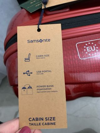 Maleta de cabina rígida Samsonite roja