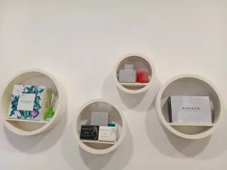 Set de 4 Estanterías Redondas Blancas