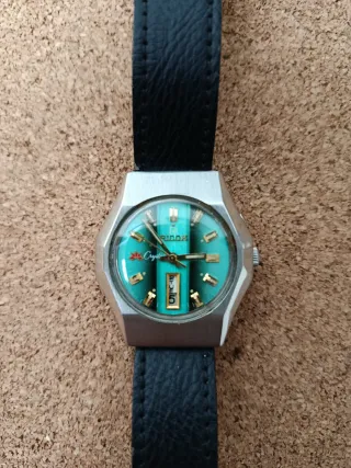 Reloj Ricoh Esfera Turquesa y Plata