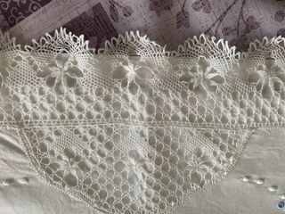 Juego de sábanas y funda de almohada antigua