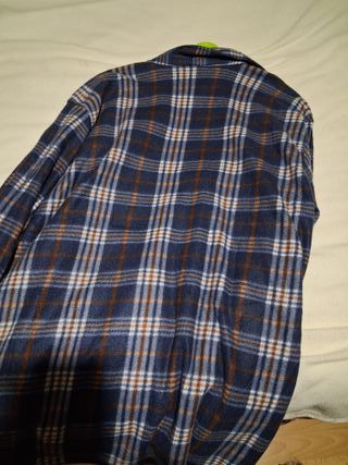 Camisa de franela a cuadros para hombre