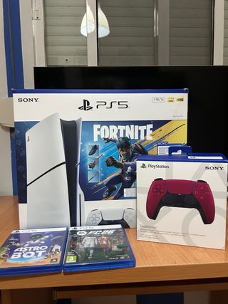 Consola PlayStation 5 + Fortnite + DualSense Rojo