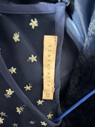 Vestido fiesta corto azul Tintoreto estrellas