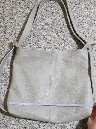 Borsa vera pelle grigia