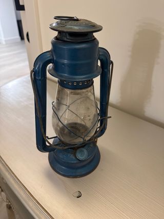 Farol antiguo azul JUNIOR