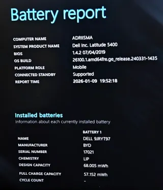 Portátil Dell Latitude 5400 i7 8th 16GB RAM 240GB