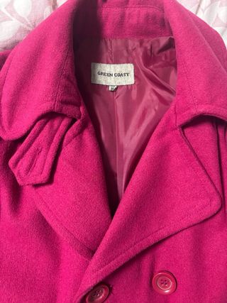 Abrigo corto rosa GREEN COAST mujer