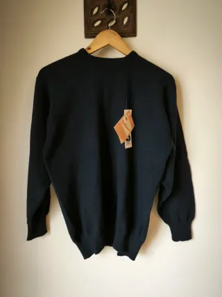 Malha Rialbanni Lã Azul Escuro Tamanho M