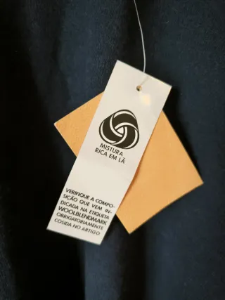 Malha Rialbanni Lã Azul Escuro Tamanho M