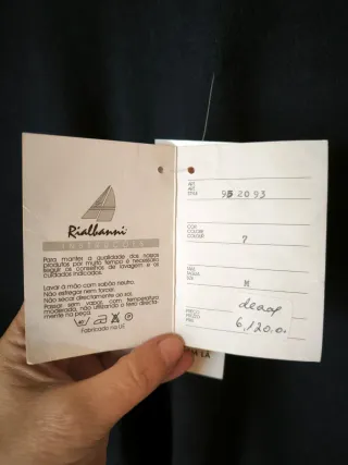 Malha Rialbanni Lã Azul Escuro Tamanho M