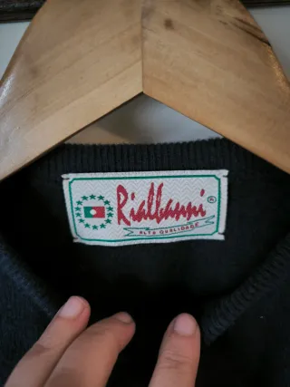 Malha Rialbanni Lã Azul Escuro Tamanho M