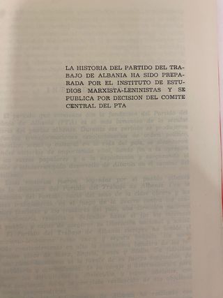 Historia del Partido del Trabajo de Albania
