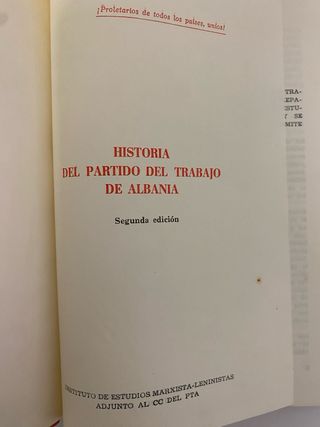 Historia del Partido del Trabajo de Albania