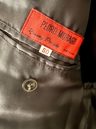 Abrigo de lana azul marino