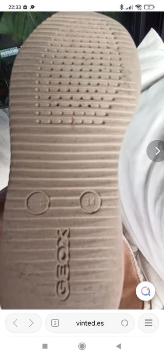 Botas Geox niña piel marrón ,