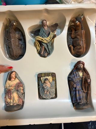 Belén figuras resina 6 piezas