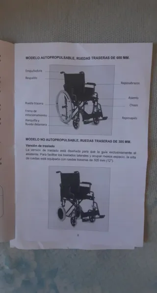 Silla de ruedas plegable,modelo Apolo 3