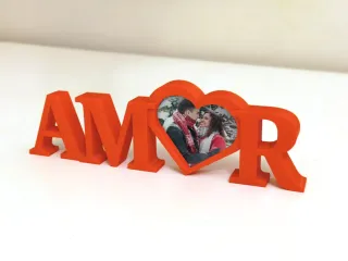 Portafotos Corazón AMOR 3D