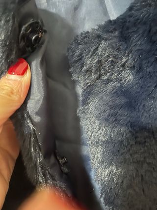 Abrigo pelo sintético azul Easywear Talla M
