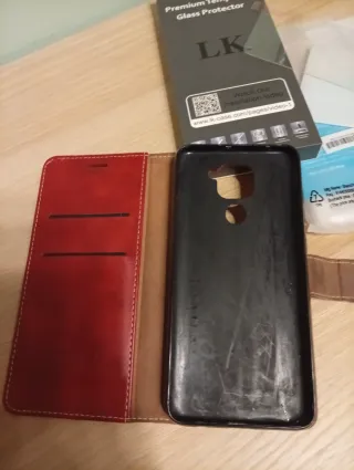 Funda Piel Xiaomi Redmi Note 9 + Protector Pantall