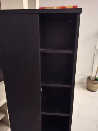 Estantería / Torre Giratoria CDs Madera Negra