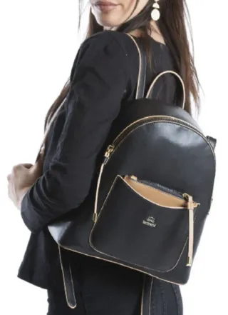 Mochila Tantrend Negra y Beige
