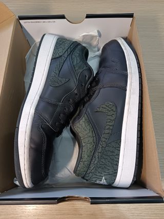 Jordan 1 Low SE Elephant Black Olive Green