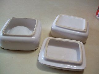 CENICERO Y TABAQUERA DE PORCELANA