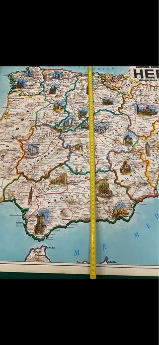 Mapa antiguo España Hermes años 70