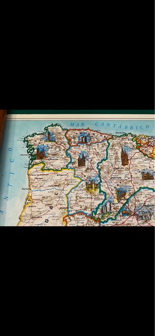 Mapa antiguo España Hermes años 70