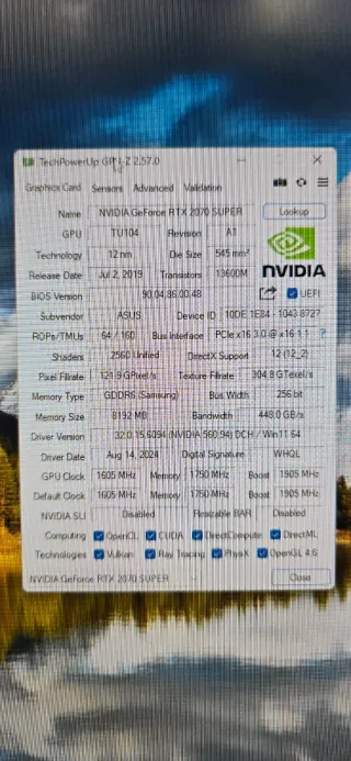 Asus ROG Strix RTX 2070 Super OC 8GB