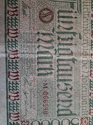 Billete 50.000 Mark Württembergische