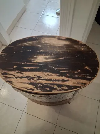 Mueble cajonera mimbre y madera