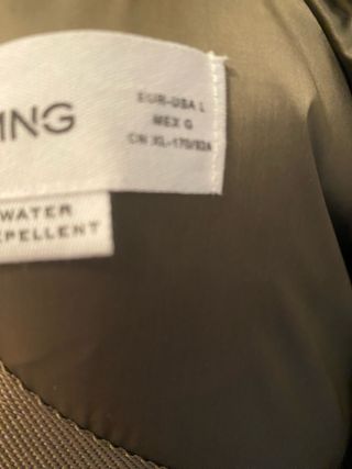 Abrigo acolchado verde oliva mujer