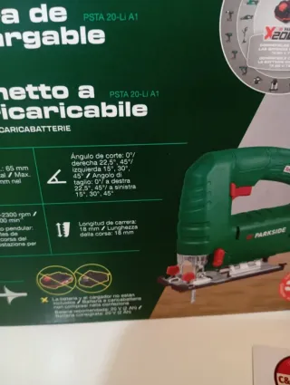 Parkside Sierra de calar 20V + Batería + Cargador