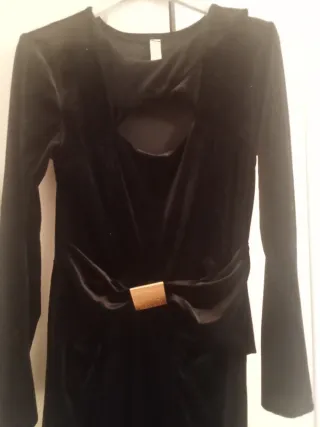 Vestido fiesta negro terciopelo