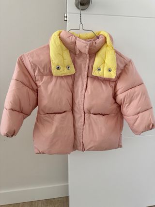Chaqueta niña rosa y amarilla talla 2-3 años
