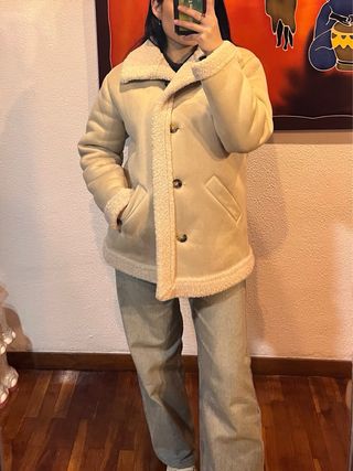 Abrigo doble faz Mango Beige