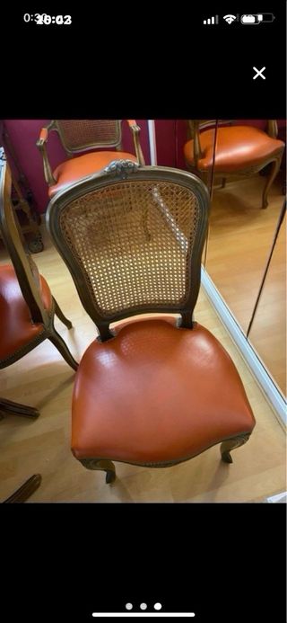 Mesa ovalada y 6 sillas/sillones