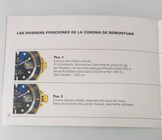 Istruzioni Rolex Submariner Date in Spagnolo