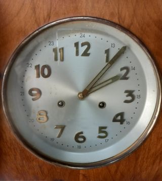 RELOJ DE PARED AÑOS 50 CURVO