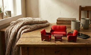 Tresillo Mini Artesanal Madera: Pieza Única Joyas