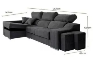 Sofá modular beige y gris